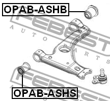 Сайлентблок рычага задний OPEL ASTRA H OPAB-ASHB OPAB-ASHB FEBEST