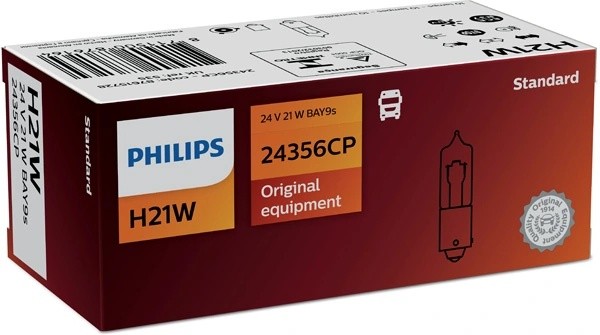 Лампа 24V H21W BAY9s PHILIPS 24356CP PHILIPS