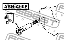 Крестовина карданного вала TOYOTA HILUX 05-20, MAZDA B 99-06 ASN-A60F ASN-A60F FEBEST