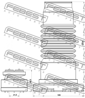Пыльник и отбойник MAZDA 6 (07-) амортизатора переднего комплект на 2 амор. FEBE MZSHB-GHF-KIT FEBEST
