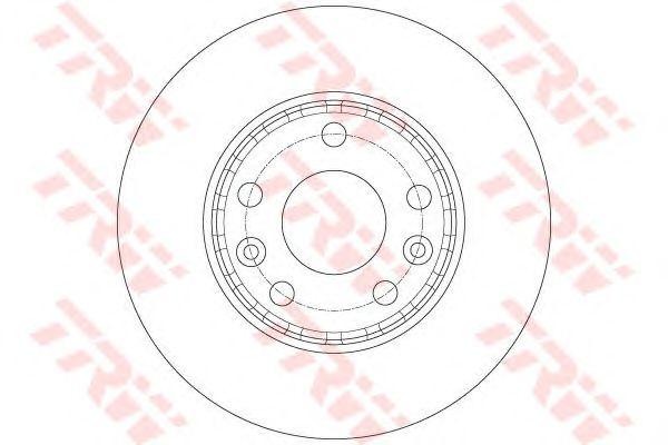 Диск тормозной передний RENAULT DUSTER (+ESP), FLUENCE, MEGANE III DF6072 DF6072 TRW