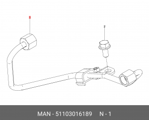 Трубка топливная 51103016189 MAN