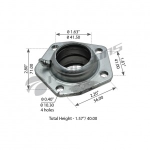 Обойма ROR втулки тормозного вала металлическая (99х99х42.50) (18243 ремкомплект 790.142 MANSONS