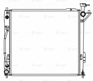 Радиатор охл. для а/м Kia Sorento II (09-)/Santa FE (12-) 2.2CRDi AT (Halla тип) LRC 08123 LUZAR