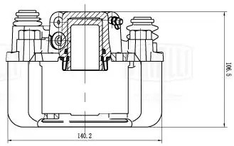 Суппорт тормозной задний правый d=32 мм CF001880 TRIALLI