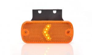 Фонарь габаритный (стрелка) 12V-24V; 24cm Боковой оранжевый, 12V-24V, провод 24c 901 WAS