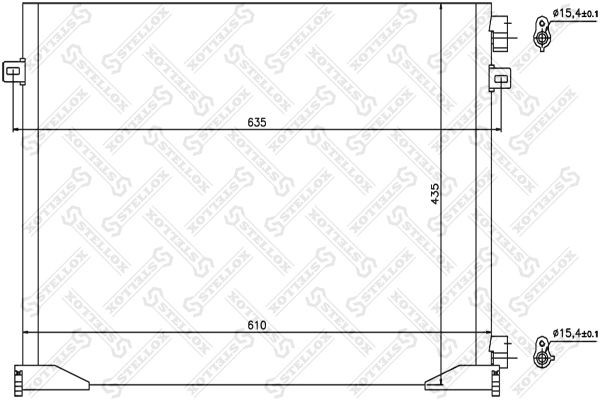 радиатор кондиционера!\ Renault Trafic VI 2.0i 16V 06> 10-45635-SX STELLOX