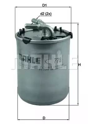 Фильтр топливный KL778 MAHLE KNECHT
