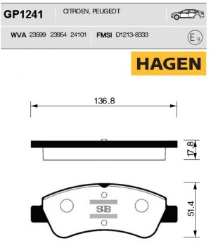 Колодки тормозные дисковые GP1241 GP1241 SANGSIN