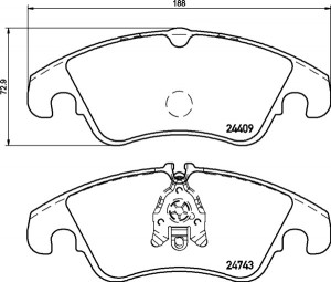 Колодки тормозные FORD Focus (09-) передние (4шт.) MINTEX MDB3177 MINTEX