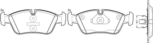 Колодки тормозные передние (BMW E36/E46/Z3 E36/Z4 E85 98) BP32010 BP32010 SB NAGAMOCHI