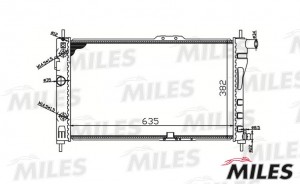 Радиатор (механическая сборка) DAEWOO NEXIA 1.5 95- (NISSENS 616521) ACRM348 ACRM348 MILES