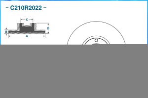 Диск тормозной передний  2шт C210R2022 CWORKS