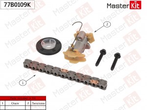 Комплект цепи ГРМ CITROEN/PEUGEOT YHZ (DV5RC 1,5HDi) 7мм 77B0109K 77B0109K MASTER KIT