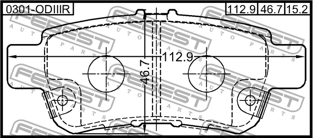 Колодки задние HONDA ODYSSEY III (LHD) 2005-2010 0301-ODIIIR 0301-ODIIIR FEBEST