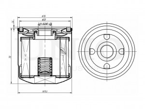 Фильтр масляный FLT-20088 UNIO
