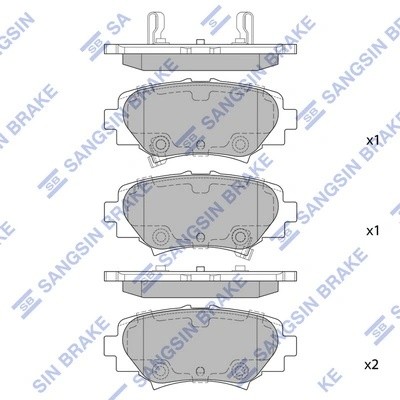 Колодки тормозные MAZDA 3 13- задние SP1730 SP1730 SANGSIN