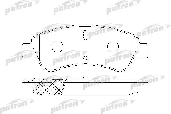 PEUGEOT 307/206/207 CITROEN XSARA без датчика износа PBP1399 PATRON