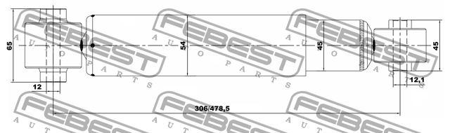 Амортизатор задний NISSAN QASHQAI 06-13 02650920R 02650920R FEBEST
