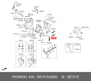 ВОЗВРАТНАЯ ПРУЖИНА ТОРМОЗНОГО МЕХАНИЗМА ИЗ ЧЕРНЫХ МЕТАЛЛОВ, РАБОТАЮЩИЕ (10714040 581916A000 HYUNDAI