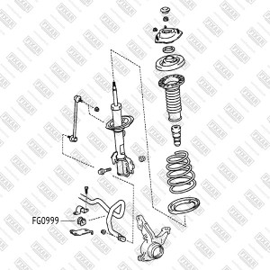 втулка стабилизатора переднего!\ Toyota RAV4 00> FG0999 FIXAR