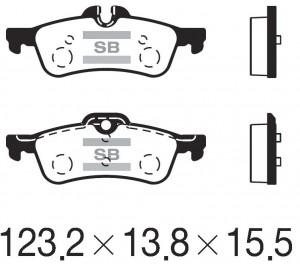 Колодки тормозные MINI Cooper (R52) задние (4шт.) SANGSIN SP2244 SANGSIN