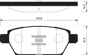 Колодки тормозные дисковые Ford Fusion, Mazda 6 06, Lincoln MKZ 07 SP1476 SP1476 SANGSIN