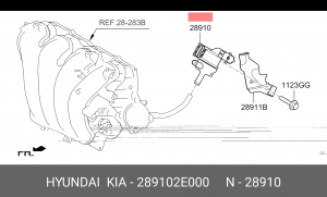 Клапан электромагнитный HYUNDAI Elantra (12-) топливной системы OE 289102E000 HYUNDAI KIA