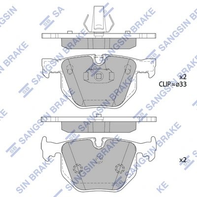 Колодки тормозные BMW E65/E66 3.0-4.0 01- задние SP2165 SP2165 SANGSIN