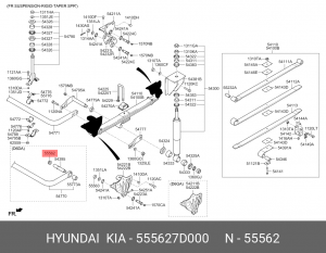 Гайка пальца рессоры 555627D000 HYUNDAI KIA