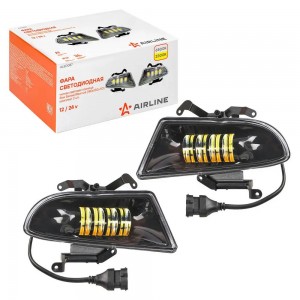 Фара светодиодная "AIRLINE" 180х130х110 мм 36W 12V (белый/желтый, четкая светова ALED087 AIRLINE