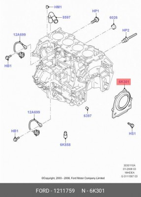 FORD MONDEO III (2000-2007) C-MAX (2003-2011) 1211759 FORD