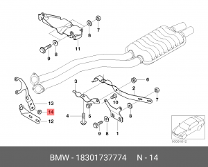 Гайка BMW OE 18 30 1 737 774 BMW