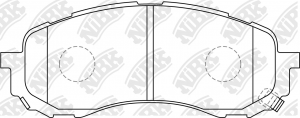 Колодки тормозные SUBARU Impreza (1.5/2.0) (00-08), Legacy (2.0) (02-08) передни PN7493 NIBK