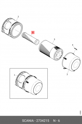 Воздушный фильтр 2734215 SCANIA