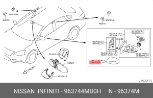 nissan Sentra (B17) 2014> 963744MD0H NISSAN