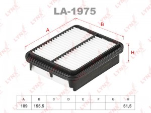 Фильтр воздушный LA-1975 LYNXAUTO