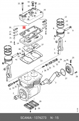 Прокладка 1376273 SCANIA