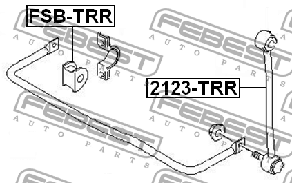 Втулка стабилизатора задняя FORD TRANSIT TT9 2006-2013 (29мм) FSB-TRR FSB-TRR FEBEST