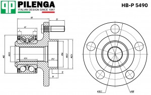 Ступица с подшипником в сборе передняя MONDEO IV HB-P5490 HBP5490 PILENGA