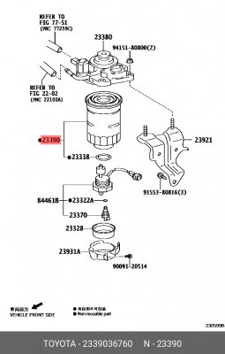 Фильтр топливный TOYOTA 23390-36760 23390-36760 TOYOTA