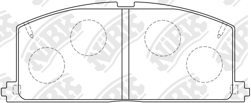 Колодки тормозные TOYOTA Camry,Carina,Corolla (83-92) передние (4шт.) NIBK PN1077 NIBK