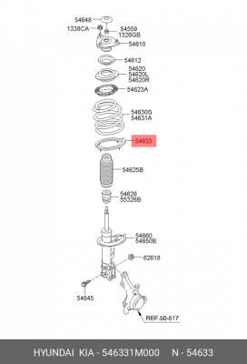 ДЕМПФЕР ПРУЖИНЫ ПОДВЕСКИ 54633-1M000 546331M000 HYUNDAI KIA