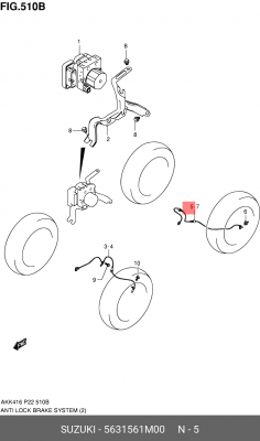 56315-61M00 ЭЛЕКТРОПРОВОДКА ДАТЧИКА КОЛЕСА 56315-61M00 SUZUKI