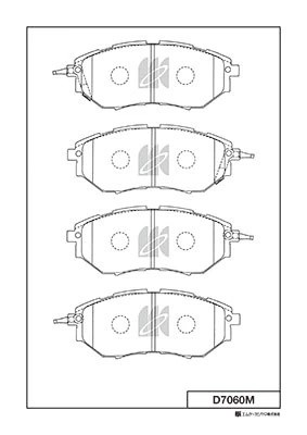Колодки тормозные дисковые пер. Subaru Legacy BPE 03- D7060M D7060M MK KASHIYAMA