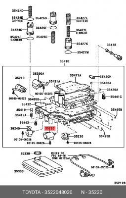 Саленоид КПП 35220-48020 35220-48020 TOYOTA