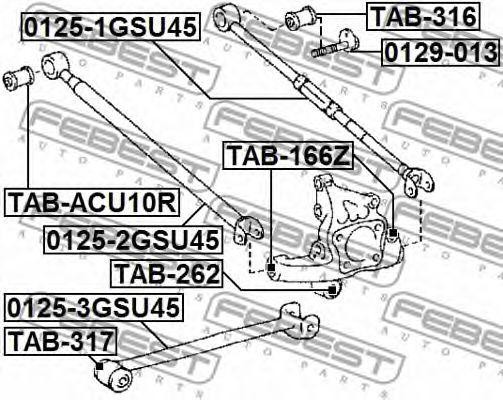 Рычаг задн подвески TOYOTA HIGHLANDER 07-14 0125-3GSU45 0125-3GSU45 FEBEST
