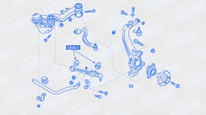 Сайлентблок нижнего рычага передней подвески внутреннийPassat Superb A4 A6 SB865 SB865 FINWHALE