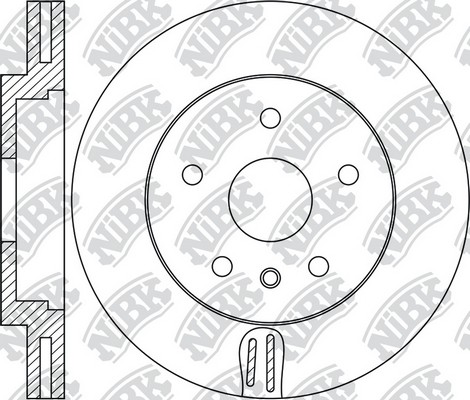 Диск тормозной OPEL INSIGNIA 08-/SAAB 9-5 10- R17  RN1686 RN1686 NIBK