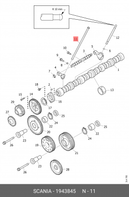 Штанга 1943845 SCANIA